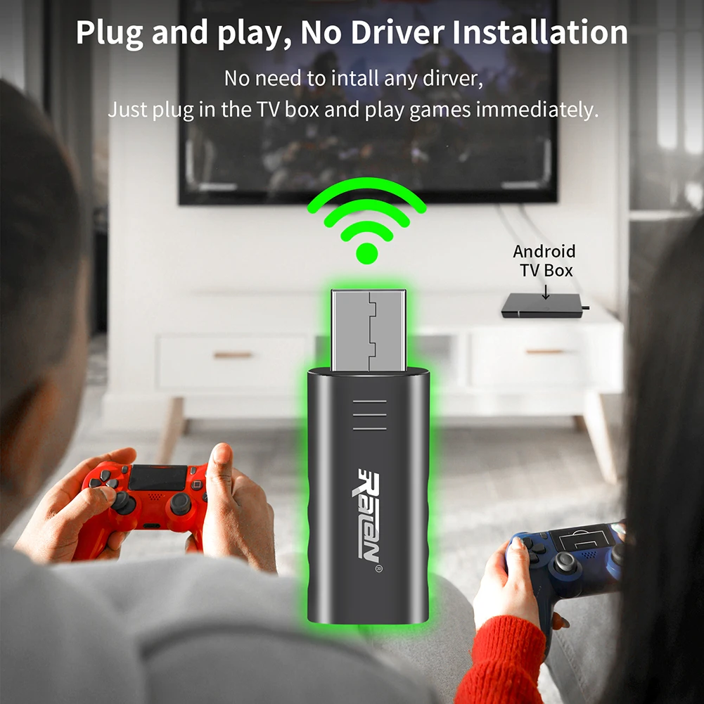 Controller PC Wireless Adapter USB Receiver Bluetooth-Compatible 5.3 Controller Adapter for Nintend Switch PC Controller