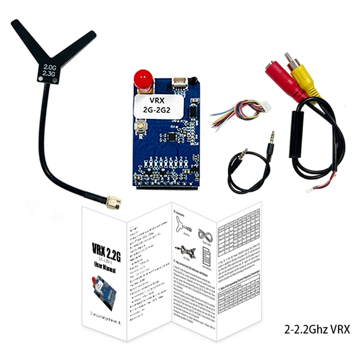 

2G-2.2G 1.6W FPV VTX VRX 8CH FPV Video Transmitter Receiver Module PAL/NTSC for FatShark Skyzone FPV Goggles_A02I
