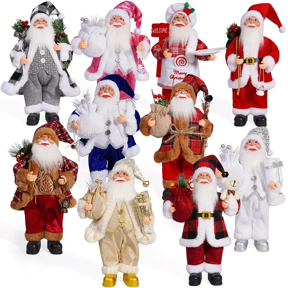 Decoración navideña Navidad sentada Diseño temático navideño de Papá Noel Adición festiva Regalos perfectos Prácticos y delicados