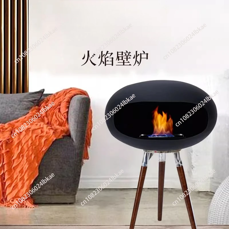 Creative Wrought Iron Fireplaces Nordic Villa Home Decor Living Room Art Heating Heater Modern Designer Floor-standing Ornaments