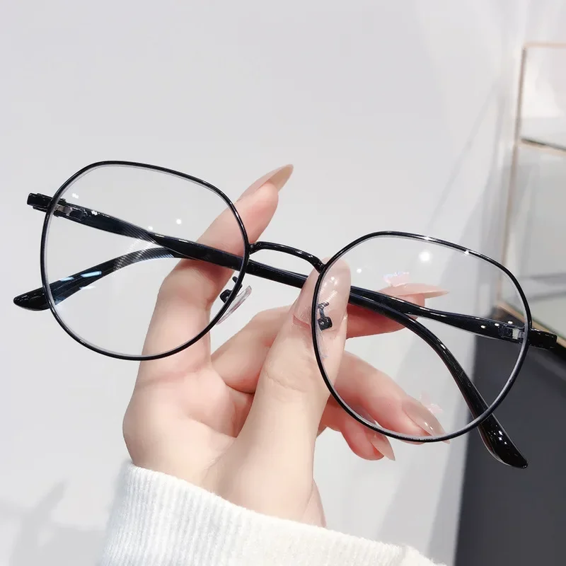 New Style Anti-blue Light Flat Mirror Women\'s Myopia Glasses Frame Internet Celebrity Live Streaming Trendy Street Glasses