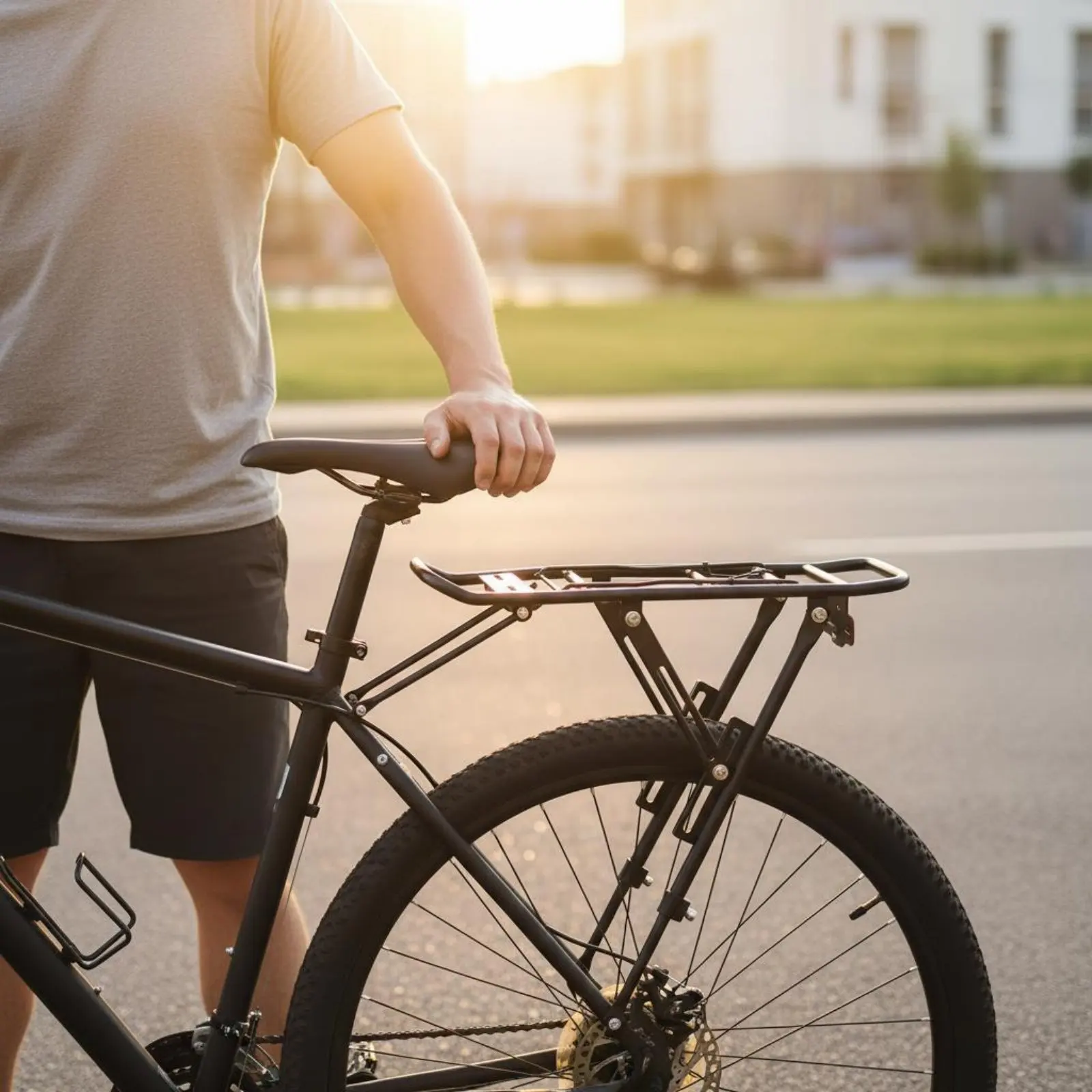

Fast Release Bike Rack Lightweight Rear Bike Rack Two-Wheeler Luggage Carrier Reinforced Reinforced Construction Cycling