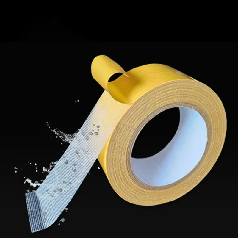 Strong Fixation Double Sided Tape Translucent Mesh Waterproof Super Traceless Cloth Base Tapes High Viscosity Carpet Adhesive