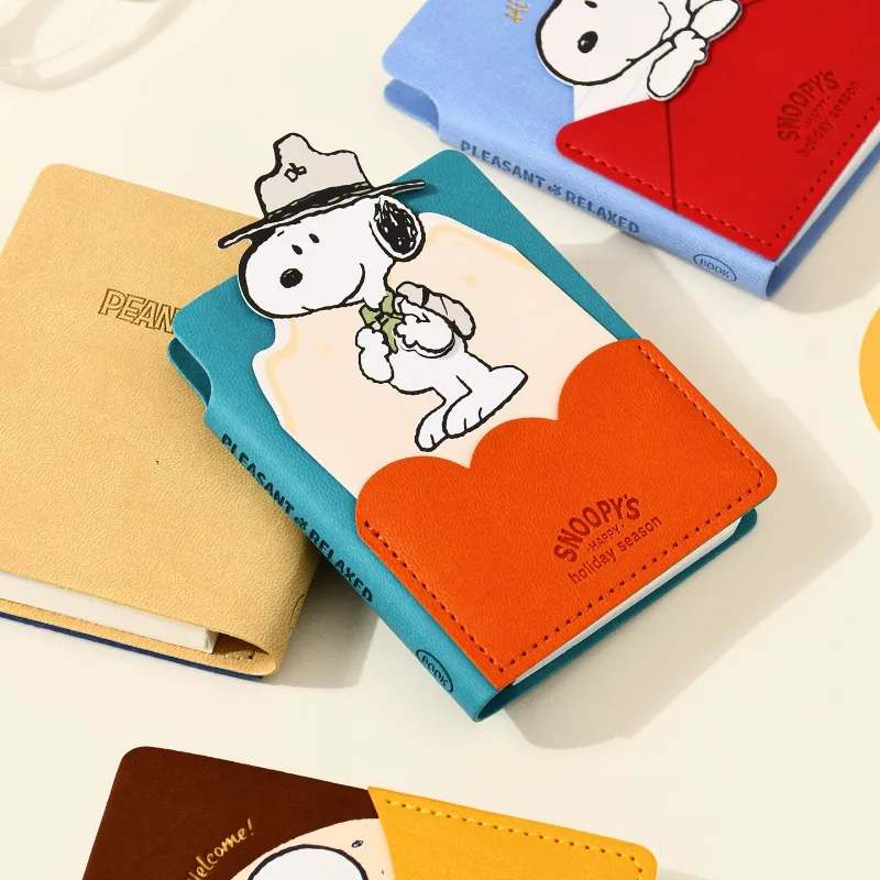 2026 New Kawaii Snoopy Mini Notebook Cartoon Your Smile Series Portable Memo Pocket Book Creative Festival Gift