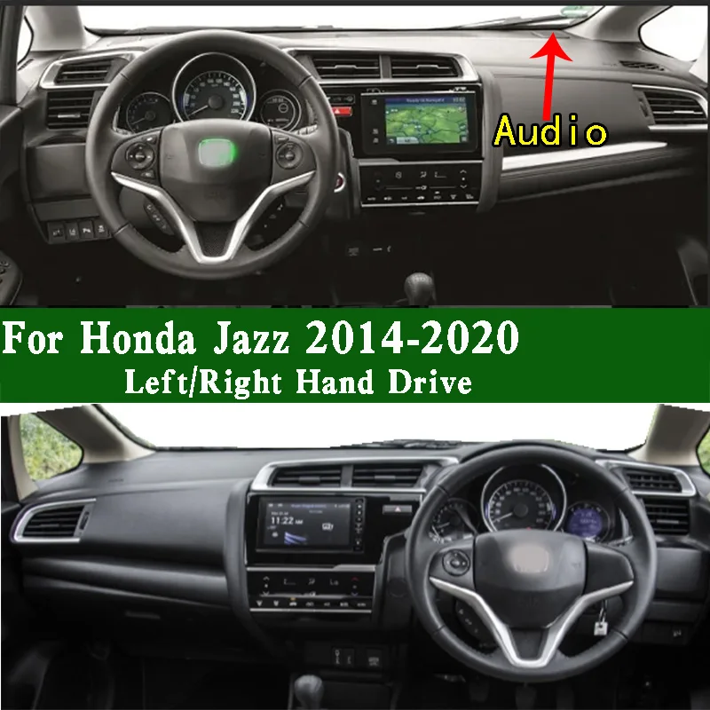 

For Honda Jazz Mk4 RS MT CVT GK5 GK6 2014-20 Dashmat Dashboard Cover Instrument Panel Sunscreen Protective Pad Anti-Dirt Proof