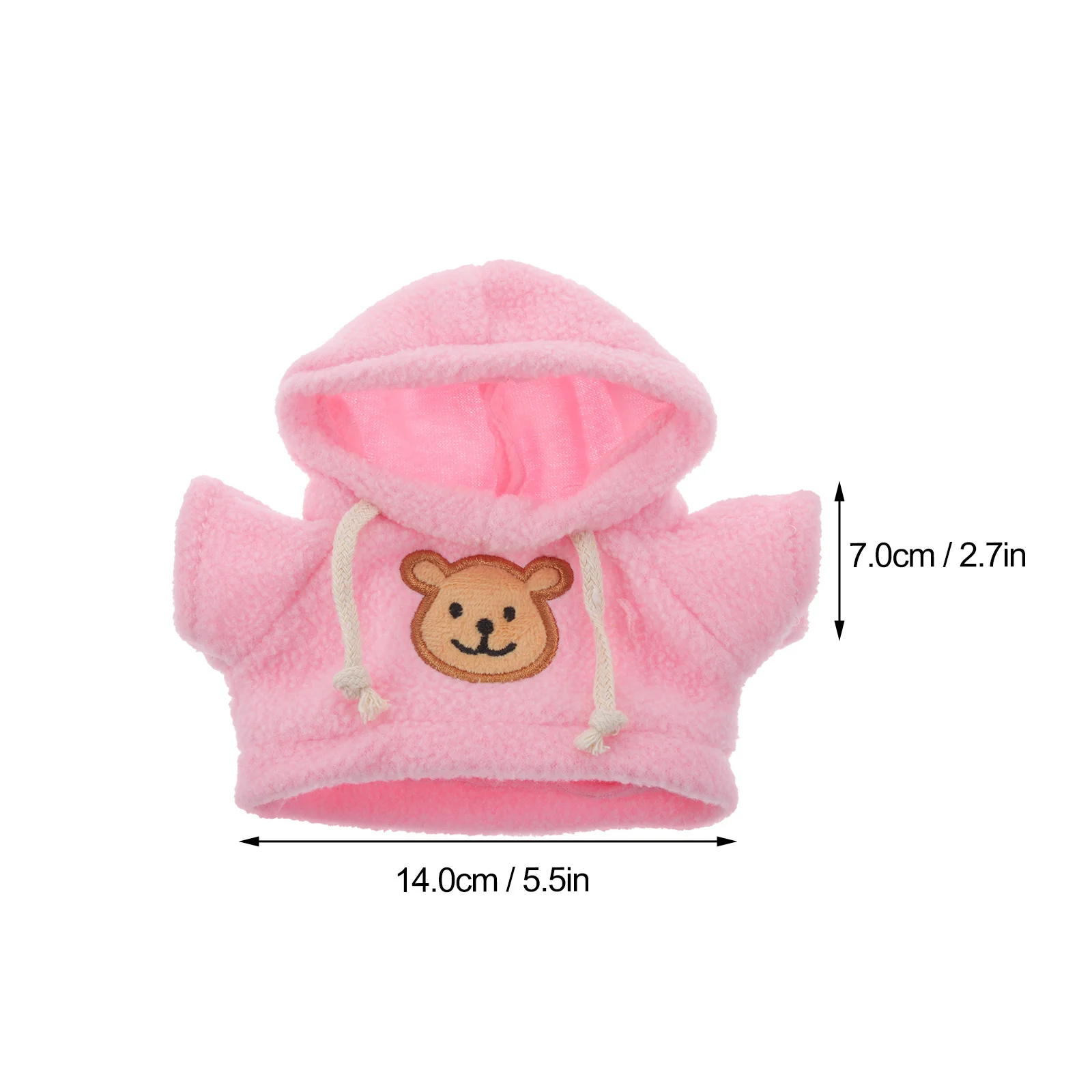 2 uds chaqueta con sombrero oso de juguete tela de felpa Mini peluches ropa de animales de peluche