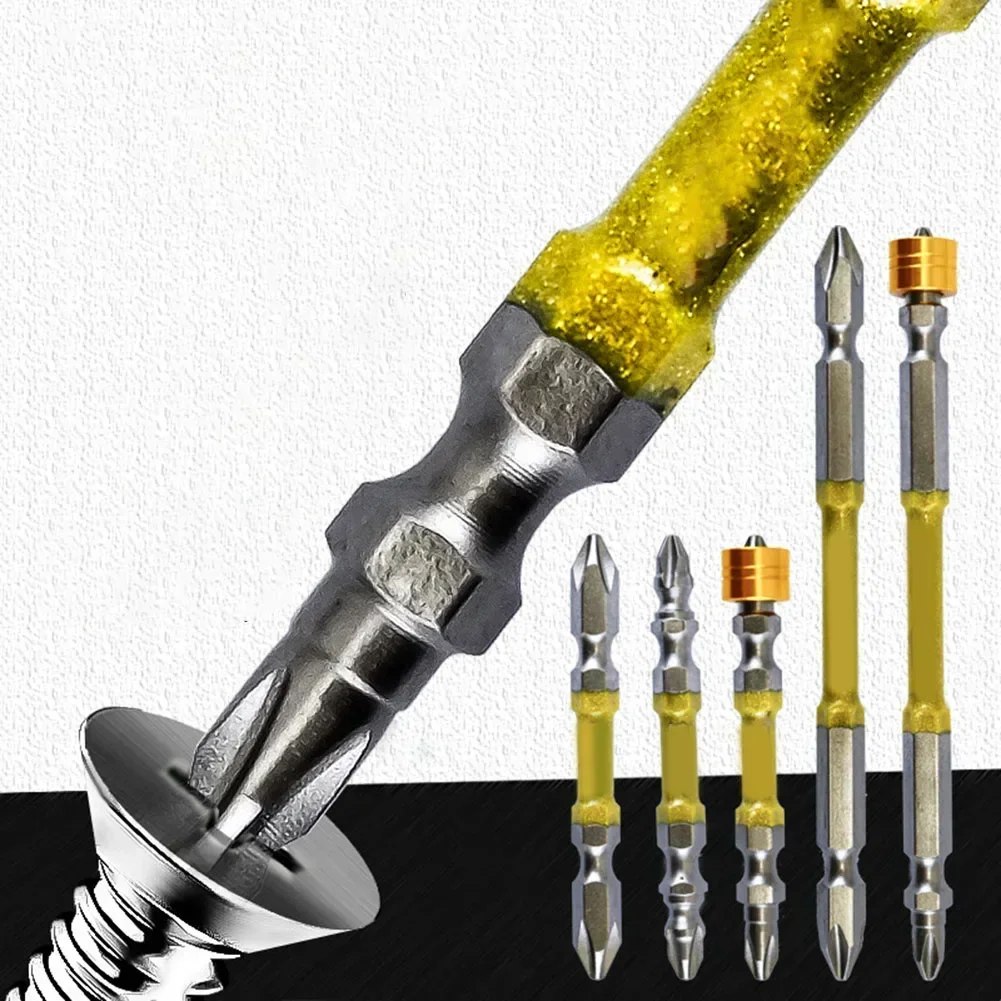 Imagem -02 - Cabeça Dupla Ph2 Chave de Fenda Bit com Anel Magnético 65110 mm Cabeça Cruzada Impacto Chave de Fenda Bit Ferramentas de Chave de Fenda Elétrica 1pc