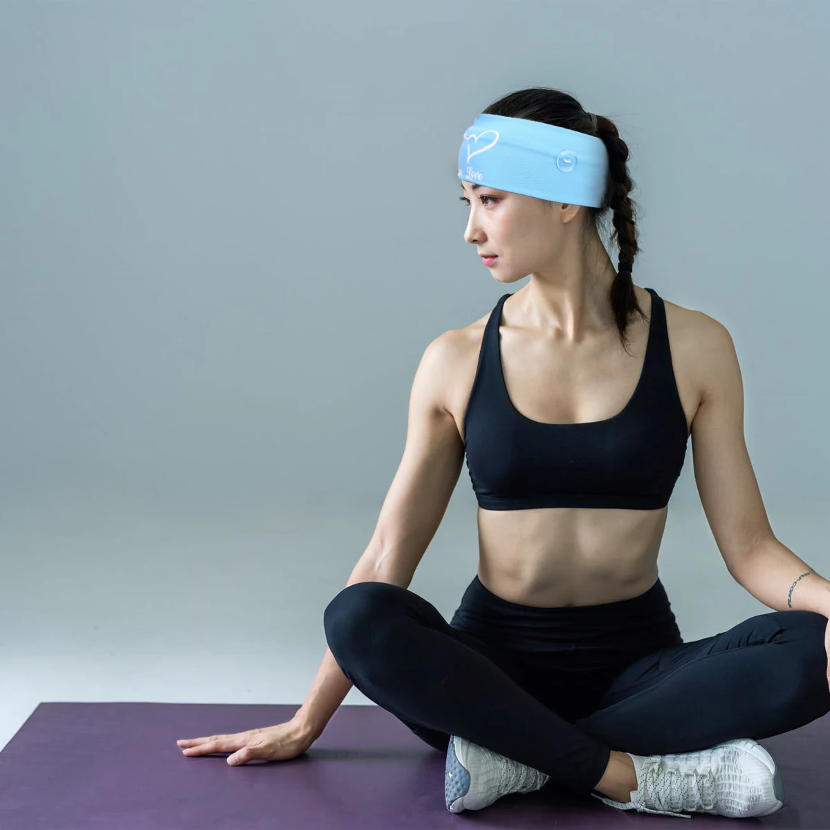 

Milk Silk Sports Elastic Hair Band Mask Yoga Headband Button Fitness Headbands Bright Colors Absorb Sweat