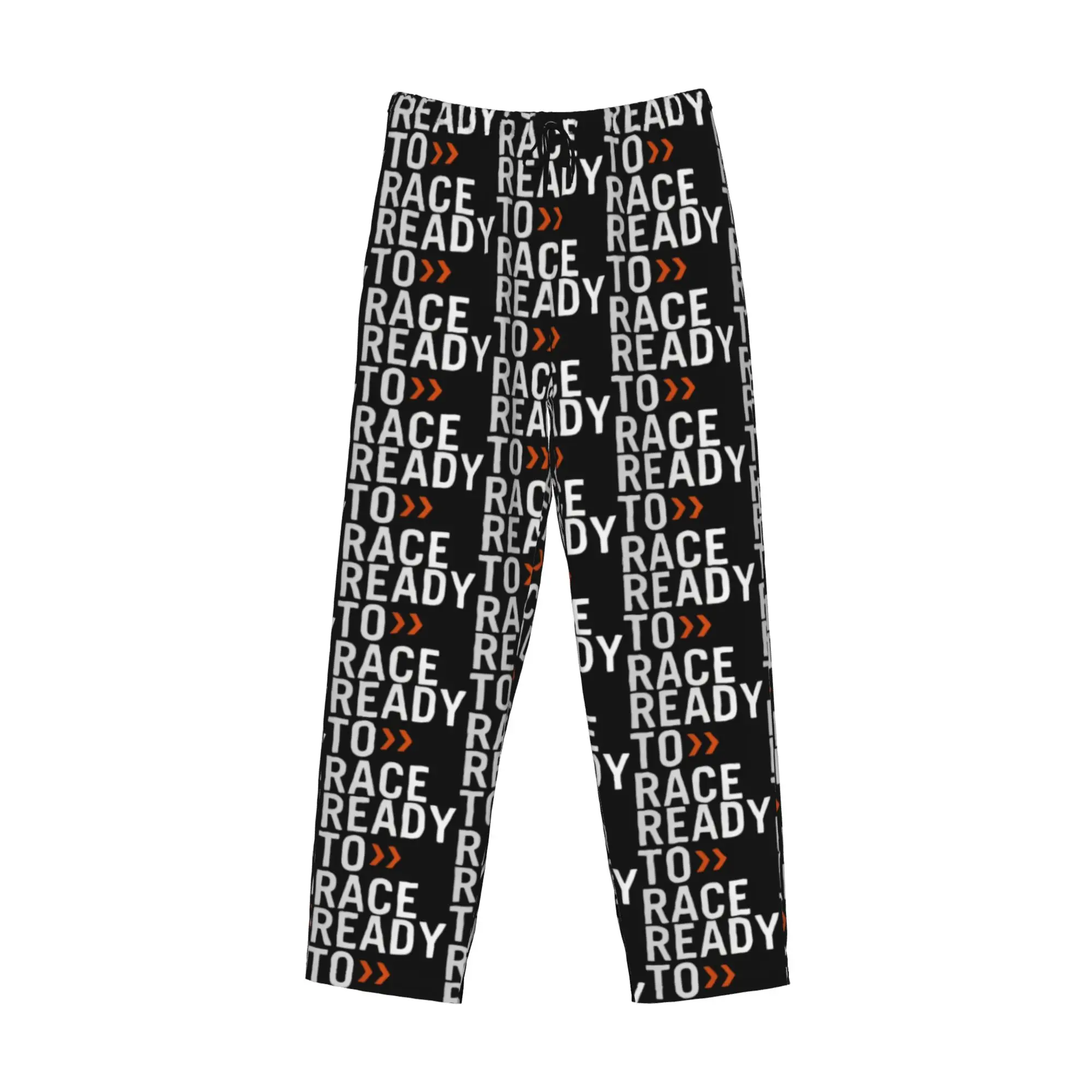 Custom Printed Men Ready To Race Pajama Pants Enduro Motocross Race Sleepwear Sleep Lounge Bottoms with Pockets - view 3