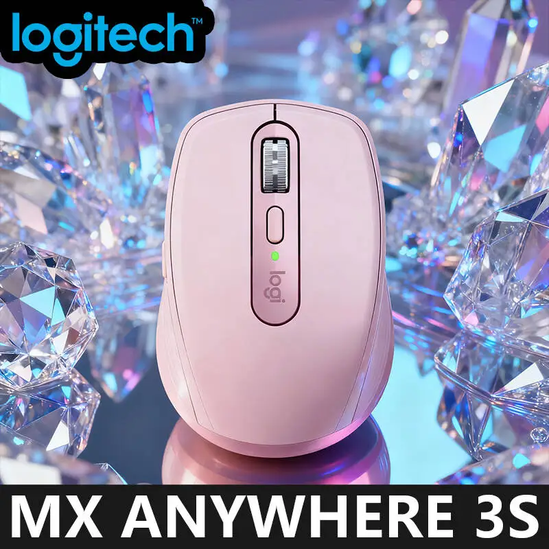 

Logitech MX Anywhere 3S Wireless Ergonomic Mouse, 8000 DPI Darkfield, MagSpeed, Logi Bolt, 3-Device Sync, USB-C Fast Charge