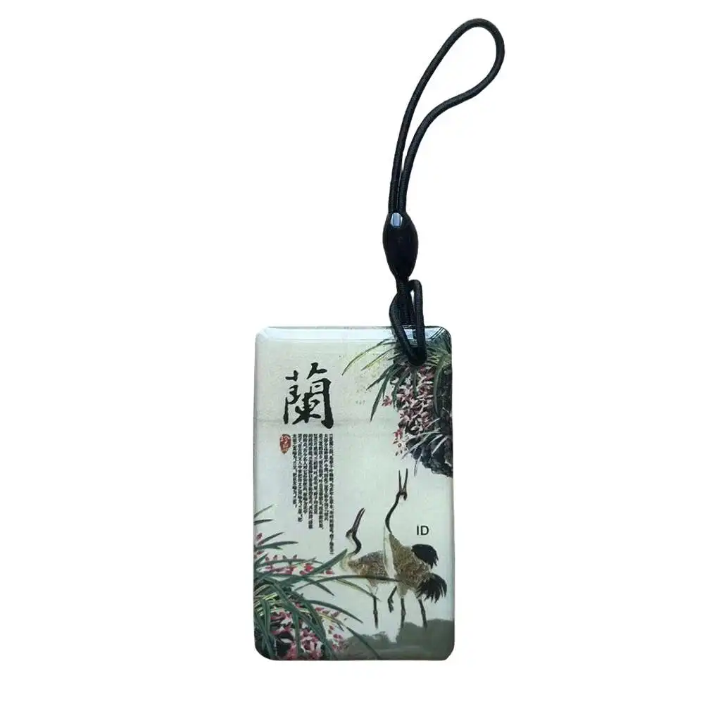 ID 125khz EM4305 EM4205 T5577 Random Pattern Rewritable Replicable Keyfobs RFID Tag Keychain Blank Data Access Control Card