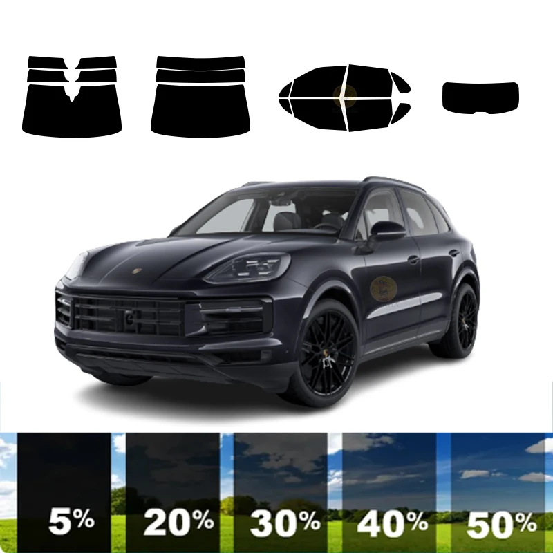 

precut Removable Window Tint Film For Car 100% UVR 5%-70%VLT Heat Insulation Carbon ﻿For PORSCHE CAYENNE 4 DR SUV 2019-2024