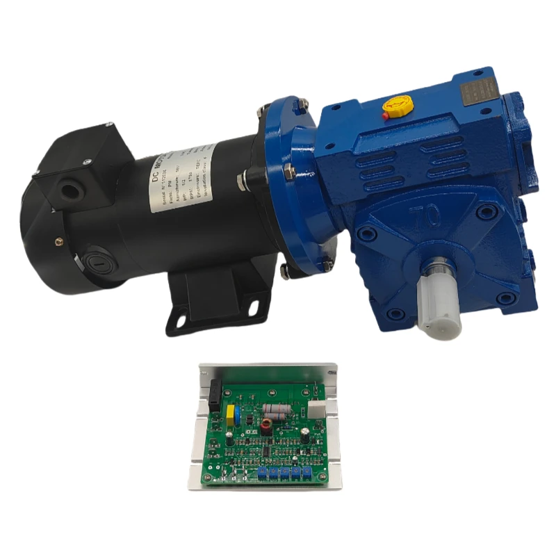 90V 1/2HP 1/3HP 1750RPM DC Motor with 10A SCR Controller & 1:20 Gearbox for Industrial Automation
