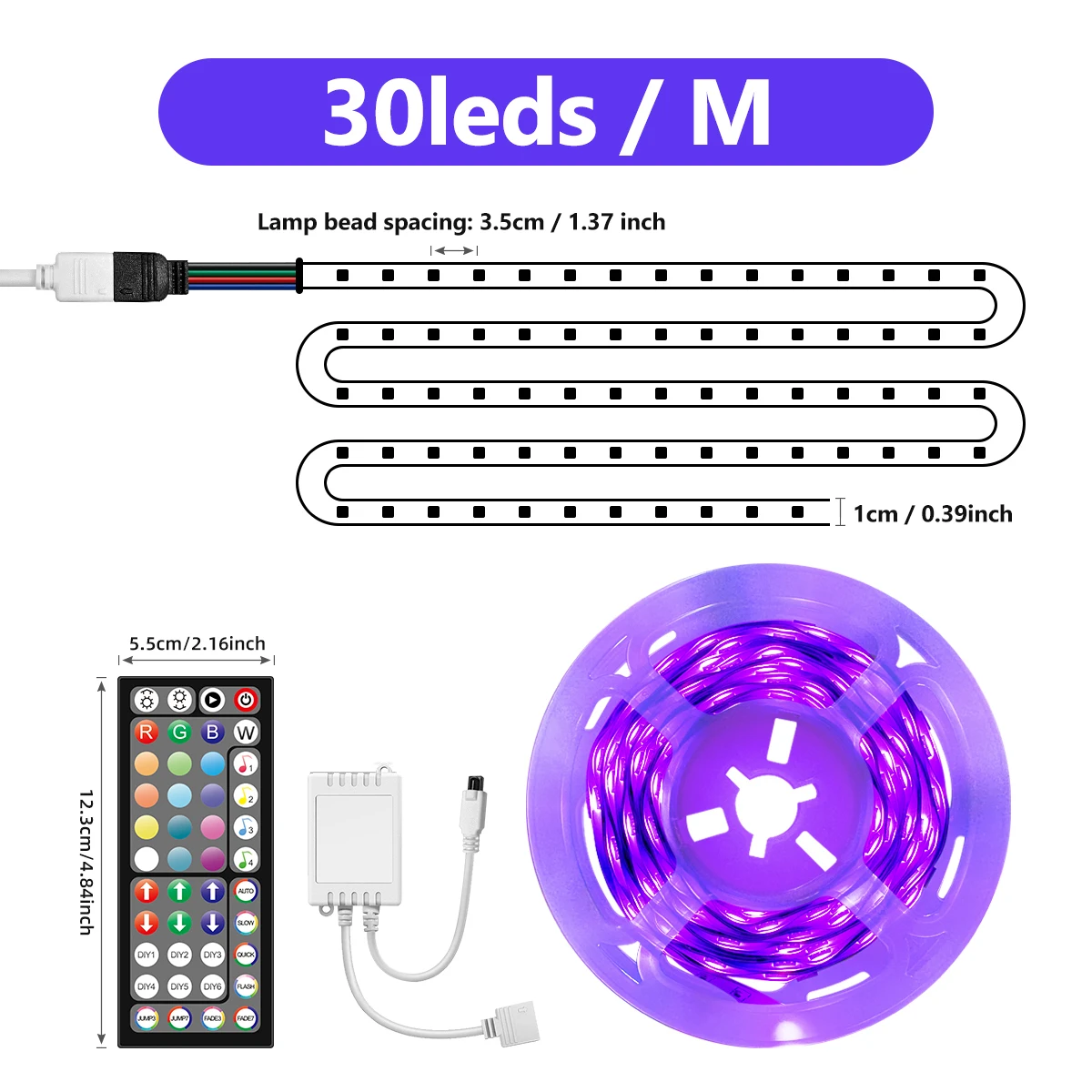 LED Strip Licht, RGB 5050/SMD3535, Flexibel Lint, DIY Led Light Strip RGB Tape Diode DC 12 V bluetooth kerstverlichting