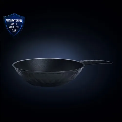 Roe Bio Diamond Antibacterial Handle Induction Bottom 28 cm 2,9 L Wok Frying Pan