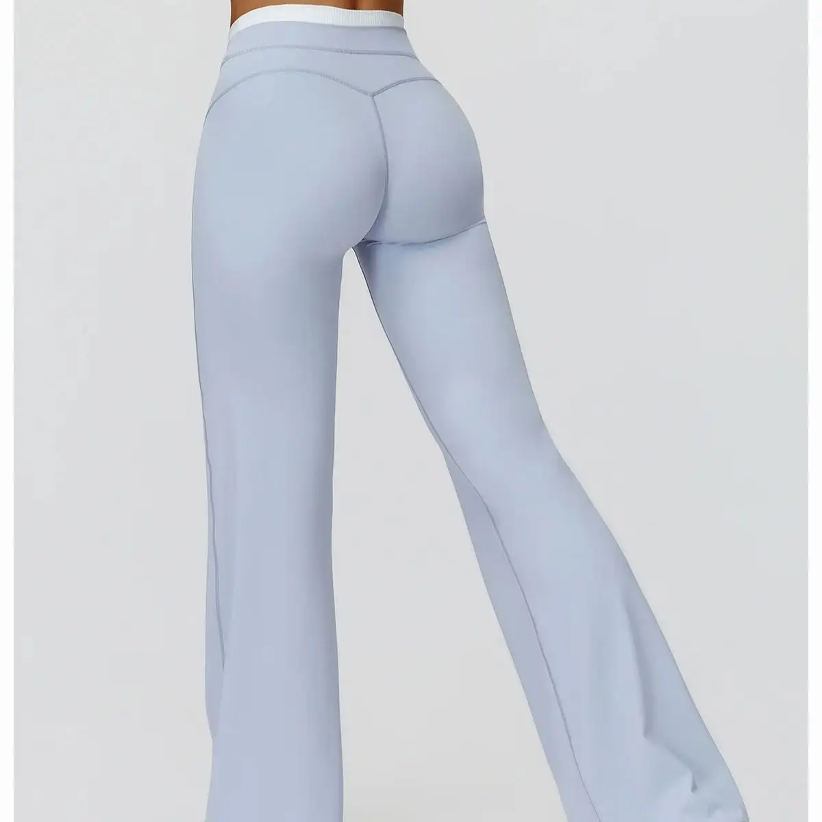 

Color blocking Yoga Pants Loose wide leg fake two-piece Threaded High waist Pants Sports Fitness Pants Women's Gym Workout Pants