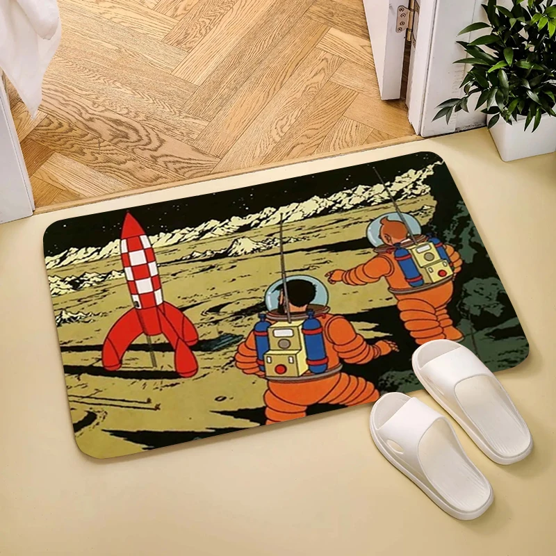 Door Mat Tintins Carpet Entrance of House Home Room Rugs Kitchen Rug Balcony Carpets Foot Doormat Prayer Mats Bath Bathroom Sofa