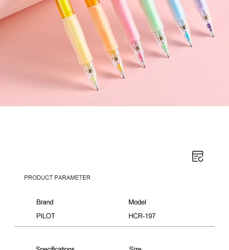 8 stücke PILOT Farbe Druckbleistift Set 0,7mm HCR-197 Löschbaren kinder Zeichnung Farbe Blei Kern PLCR-7 Schule Kunst schreibwaren – Detail 2