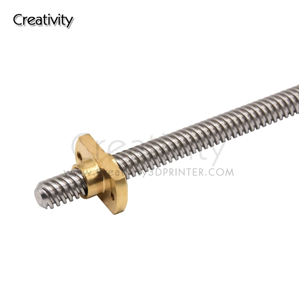 3D Printer T8 Lead Screw  Pitch 2mm Lead 8mm 365/400/ 515mm With Nut For Ender3 Ender-6 CR-10S CR-6 SE 3D Printer parts