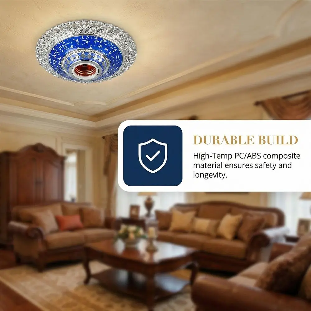 

Универсальный фиксированный цоколь для лампы E27, цветной держатель, круглая винтовая патронная втулка для лампочки, бытовой круглый винтовой патрон для светильника