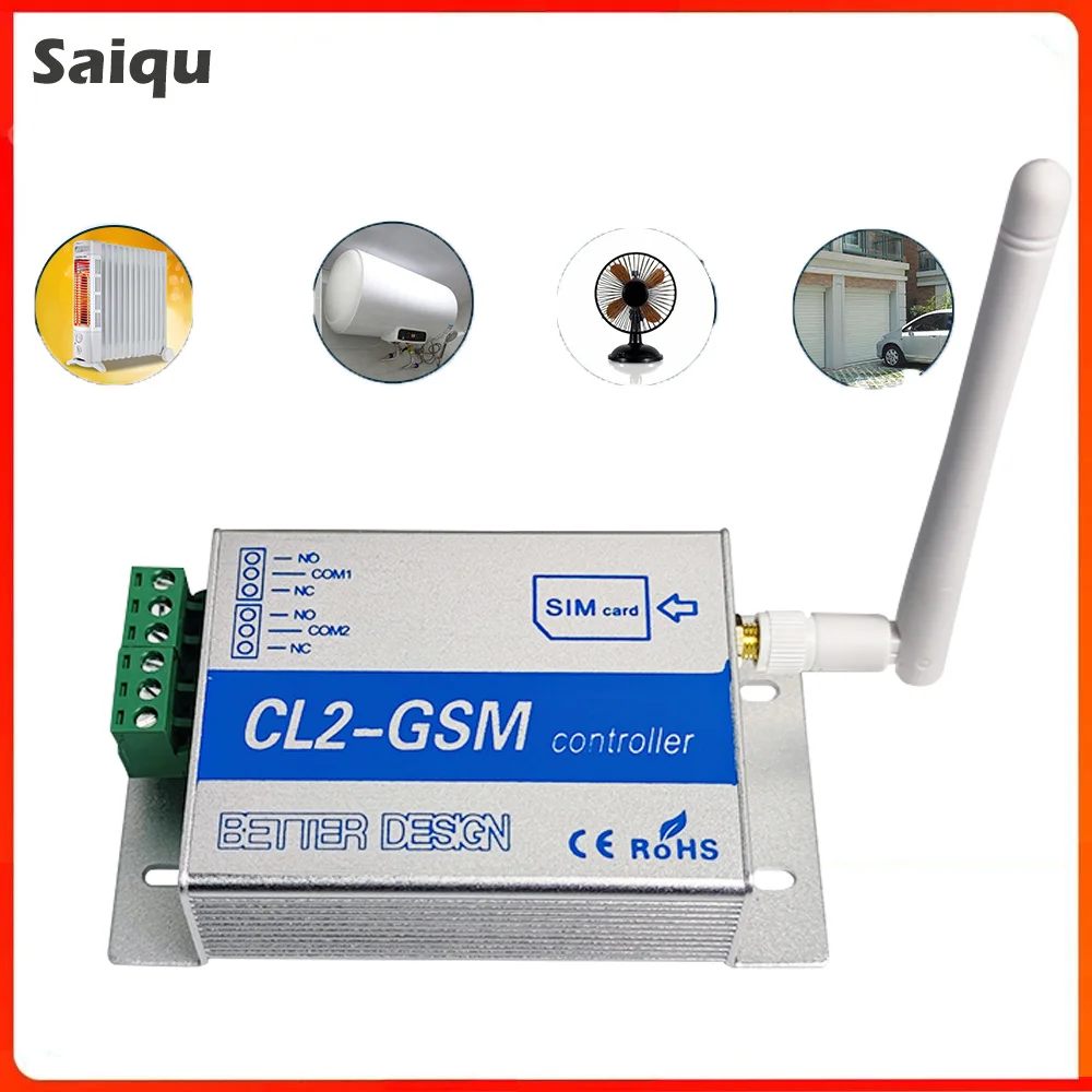 

Контроллер CL2-GSM, 2-позиционный переключатель, 2 релейных выхода для открывания ворот, барьерная жалюзи, устройство открывания гаражных ворот