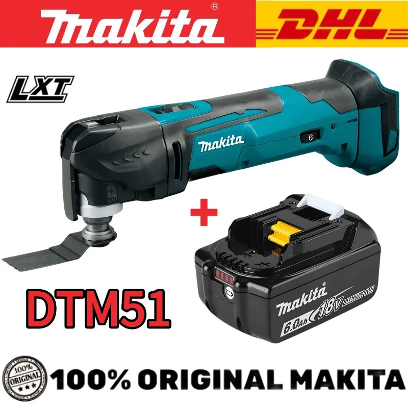 Makita DTM51 Rectifieuse sans fil, machine de coupe de bord, machine de rainurage sans balais, pelle électrique, batterie Makita 18V