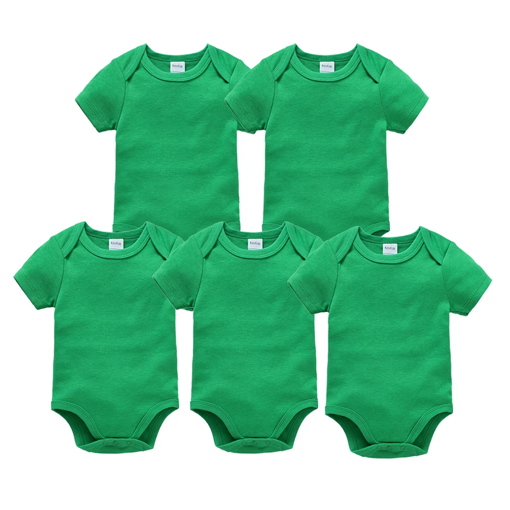 Kavkas Baby Boy Clothes 3 5 Pcs/Set 100% Cotton Summer Girls Bodysuit Short Sleeve Newborn 0-3M Clothing