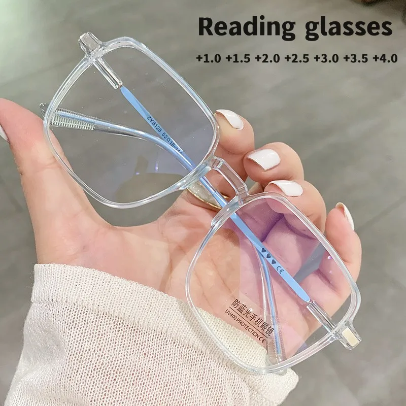 

Anti Blue Light Presbyopic Glasses Women Luxury Reading Eyewear Finished Far Sight Eyeglasses Retro Optical Spectacle Eyeglasses