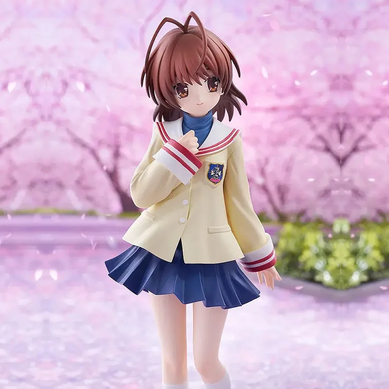 Figura de Anime Nagisa Furukawa Clannad, uniforme escolar, modelo coleccionable, decoración de escritorio, adorno para caja de ordenador, para fanáticos del Anime
