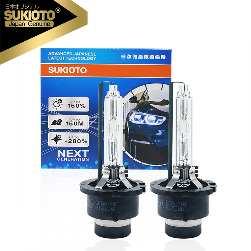 GENUINE SUKIOTO JAPAN TECHNOLOGY 2PCS CBI D2S Xenon Bulb 90981-20005 90981-20008 90981-20013 D4S 4300K 5500K 6500K HID Lamps