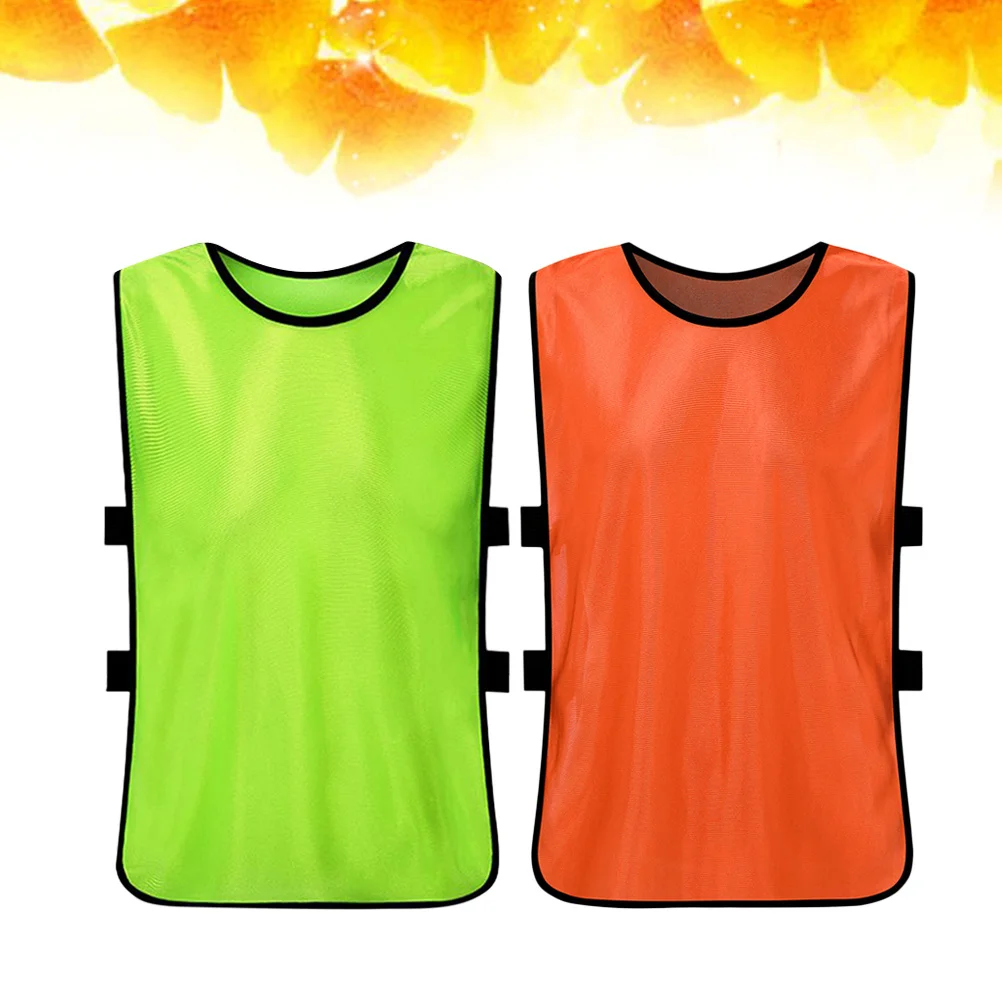 

2pcs Football Training Vest Breathable Quick-Dry Sport Wear For Soccer Basketball Volleyball Lightweight Jersey Loose Fit Xxs