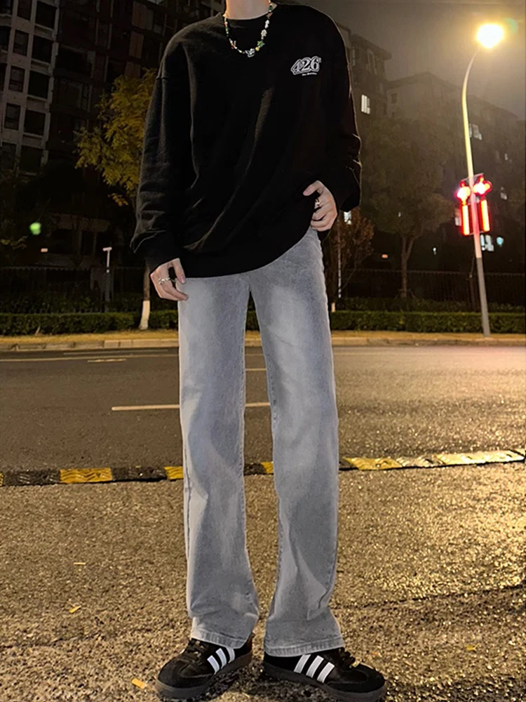 

Мужские джинсы Cleanfit с флисовой подкладкой, прямые, в стиле ретро, американские, молодежные, модные, из смесового хлопка и полиэстера