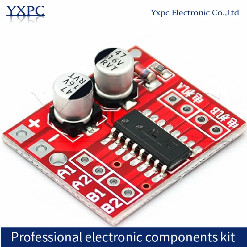 Mini L298N DC Motor Driver, MX1508 Mini Dual Channel 1.5A 1.5A 2 Way PWM Speed Controller Dual H-Bridge Replace Stepper