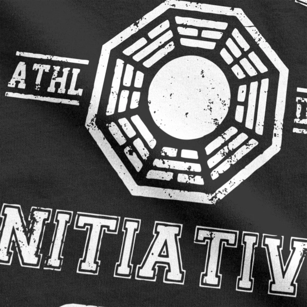 Dharma Initiative Athletic Department T Shirt Men\'s 100% Cotton T-Shirts Tv Show Lost Tee Shirt Short Sleeve Tops Gift Idea