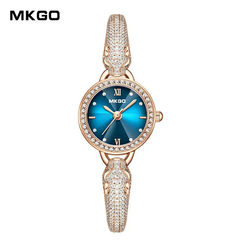 2024 New Women\'s Fashion Quartz Watches Ladies Charming Watch Waterproof Bracelet Luxury Inlaid Shining Jewelry Full of Diamonds