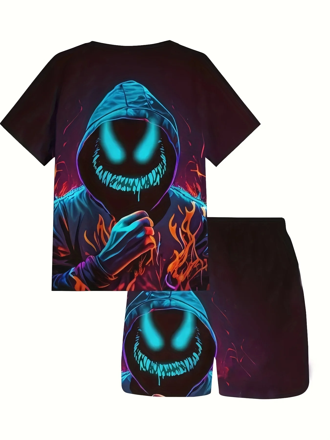 2025 Comfortable Casual Clothing 3D Printed Casual Clothing Set - Short Sleeve T-shirt and Shorts Combination Cool Graphic Style