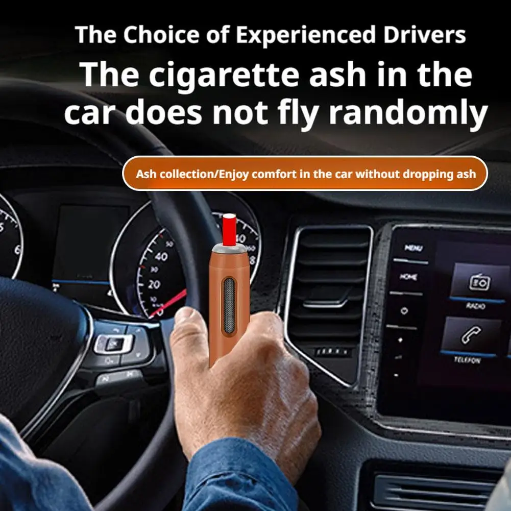 Portable Handheld Car Ashtray with Ventilated Design for Smokers Travel Friendly Vehicle Smoking Accessory