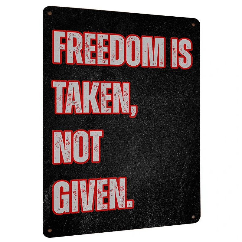 Inspirational Metal Wall Art Freedom Theme Home Decor Office Study Room Iron Craft Hanging Decoration