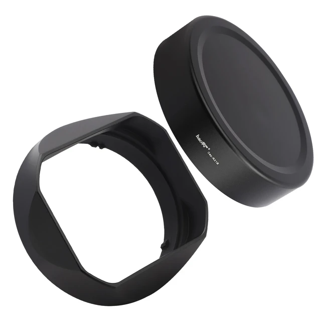 Haoge LH-RX1B kwadratowy metalowy bagnet osłona przeciwsłoneczna cień z osłona obiektywu dla Sony Cyber Shot DSC RX1 RX1R RX1RII Nex,Anti-scratch