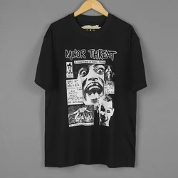 Minor Threat T-Shirt DC Hardcore Punk Band Dischord Records The Teen Idles SOA Black Flag Men's Clothing Washed Printed Shirt