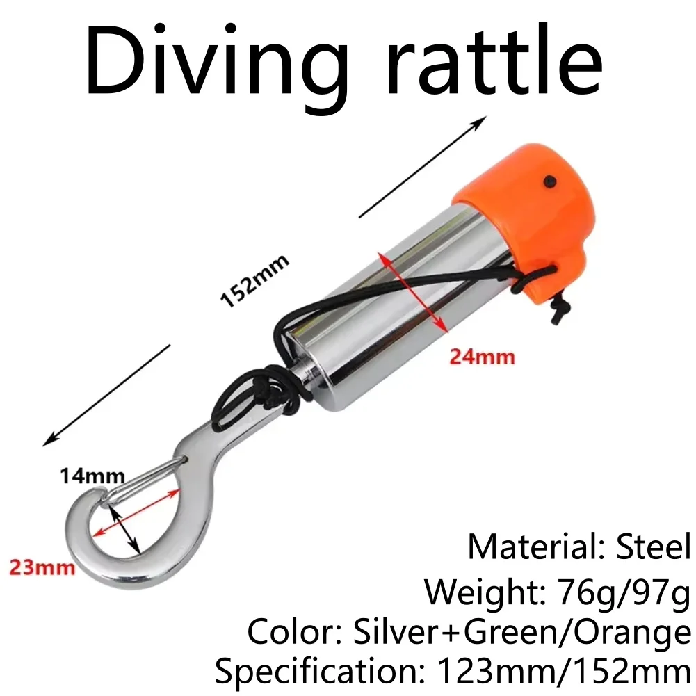 

Сигнальный шейкер 76 г/97 г, погремушка для дайвинга, многофункциональная погремушка для подводного спорта, водные виды спорта, 123 мм/152 мм для дайвинга