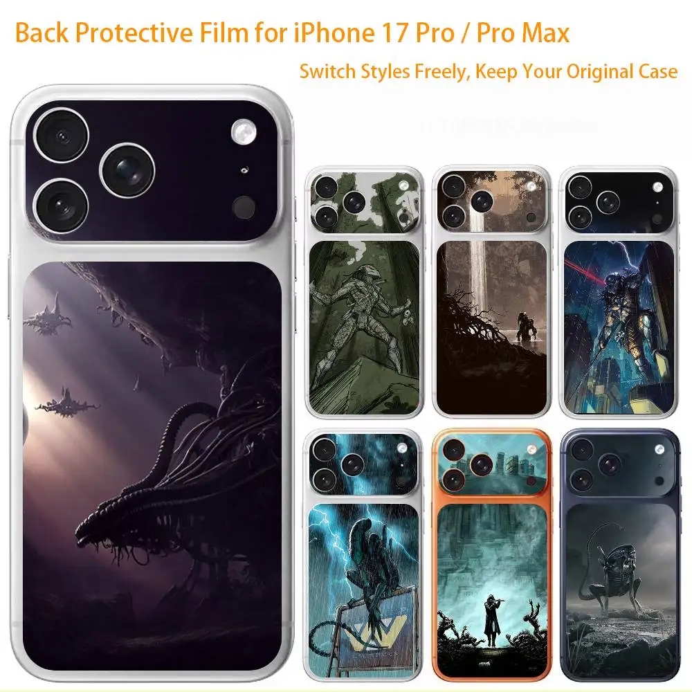 

A-Alien S-Space 3D Full Body Skin Decal for iPhone 17/Pro/Pro Max Color Rear Protective Sticker