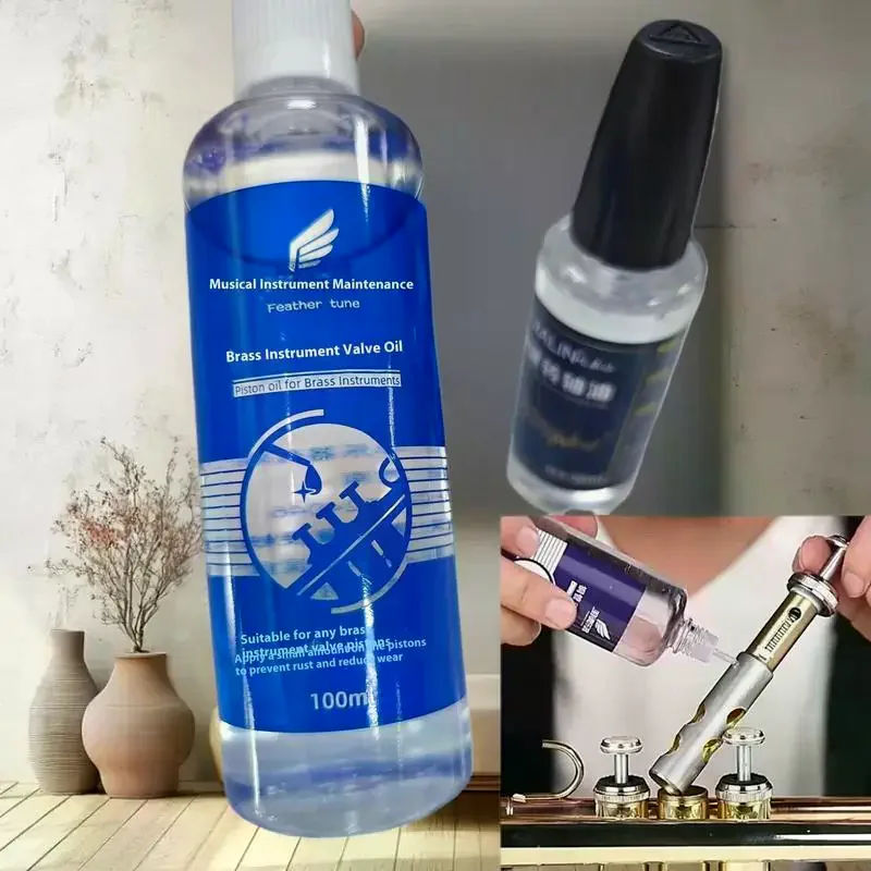 30/100ml Lubricating Oil for Cleaning Saxophone Flute Clarinet French Brass Instruments Valves, 1Pcs