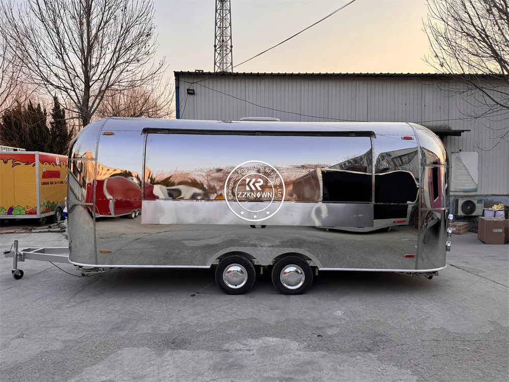 Mobile Food Trailer Airstream Customize Mobile Kitchen With Equipment Snack Pizza Kiosk Ice Cream Fast Food Truck Van