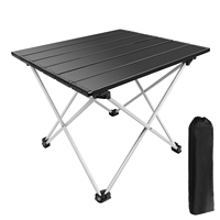 Folding Camping Table,Roll Top Camping Table Small Folding Table Ultralight Aluminum Camp Table for Picnic BBQ Hiking Fishing