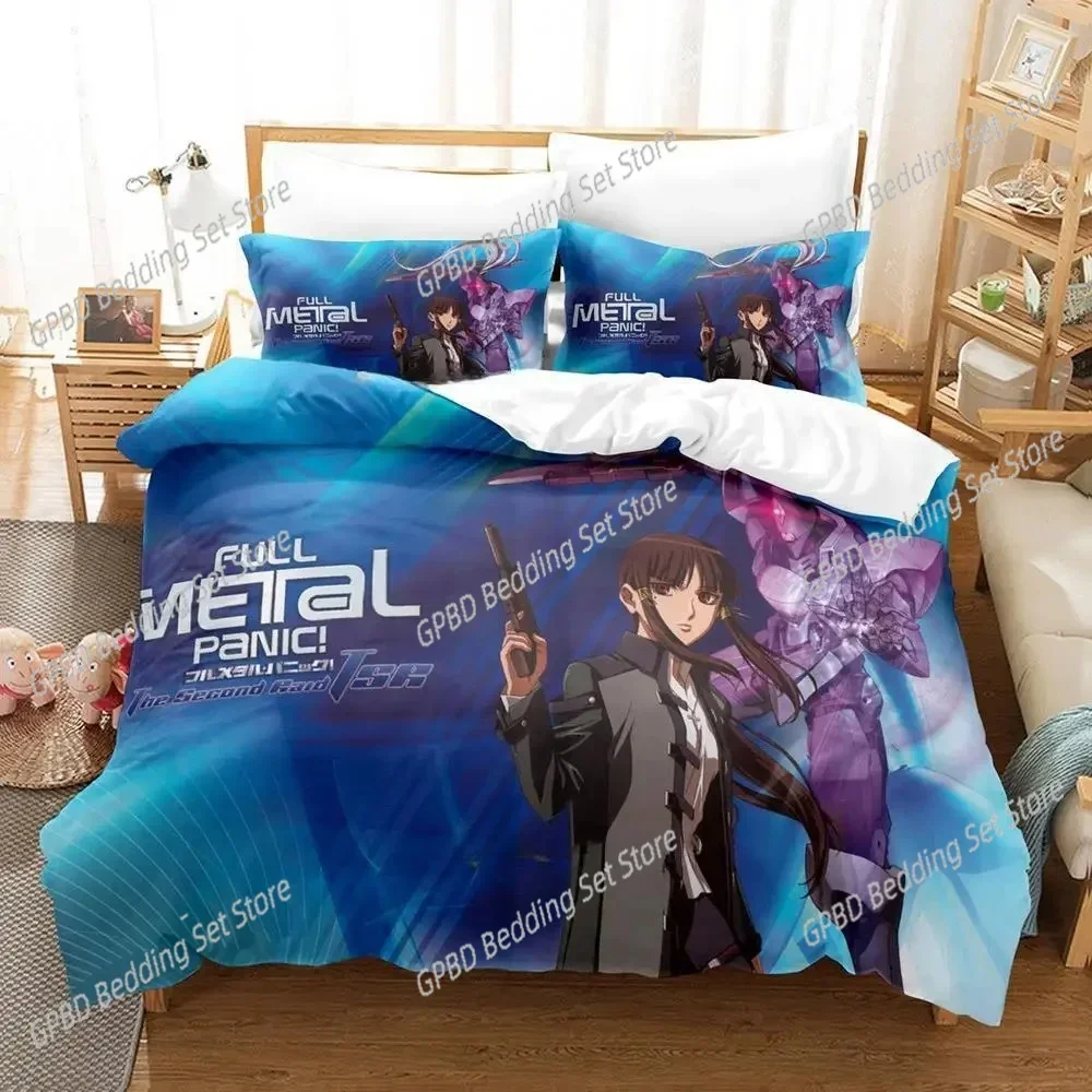 Full Metal Panic Bedding Set Single Twin Full Queen King Size Bed Set Adult Kid Bedroom Duvet cover Sets 3d Print Anime Girls