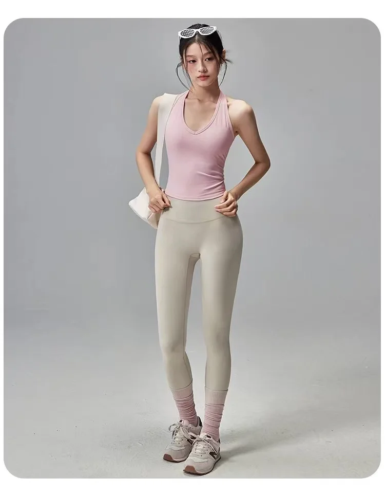 Women's High-Impact Halter Sports Bra - Bounce Control Open Back, Breathable for Yoga Running Training