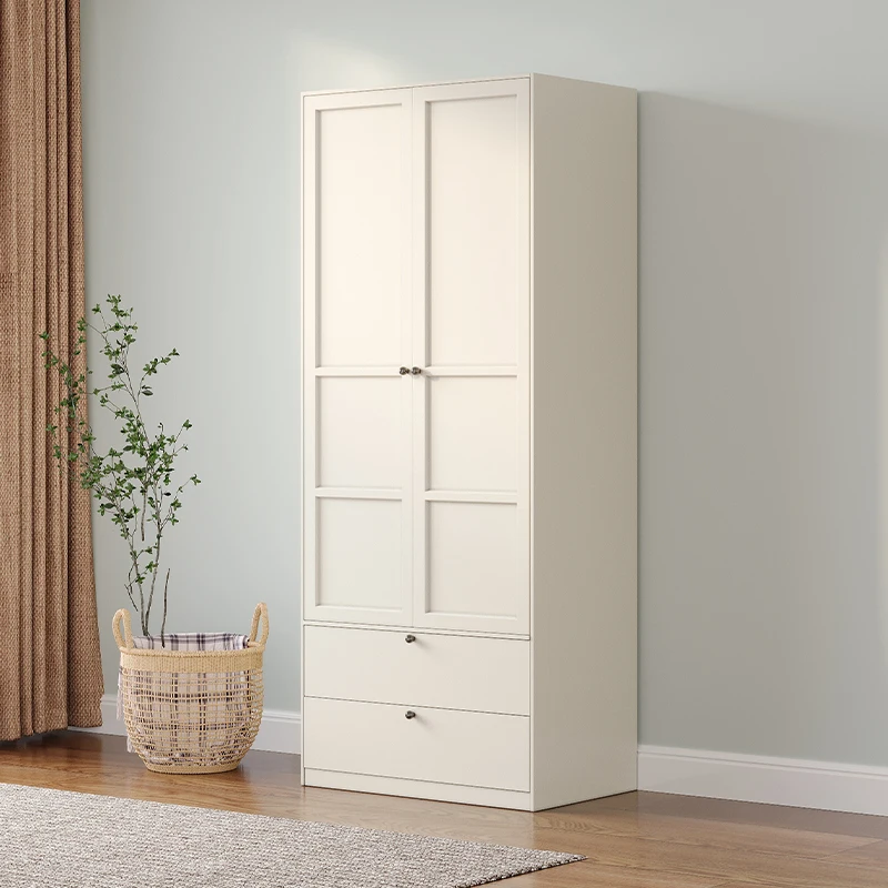 

Металлический шкаф-гардероб для современной спальни, с раздвижными дверями, 2-мя распашными дверцами и 2-мя ящиками, бежевый.