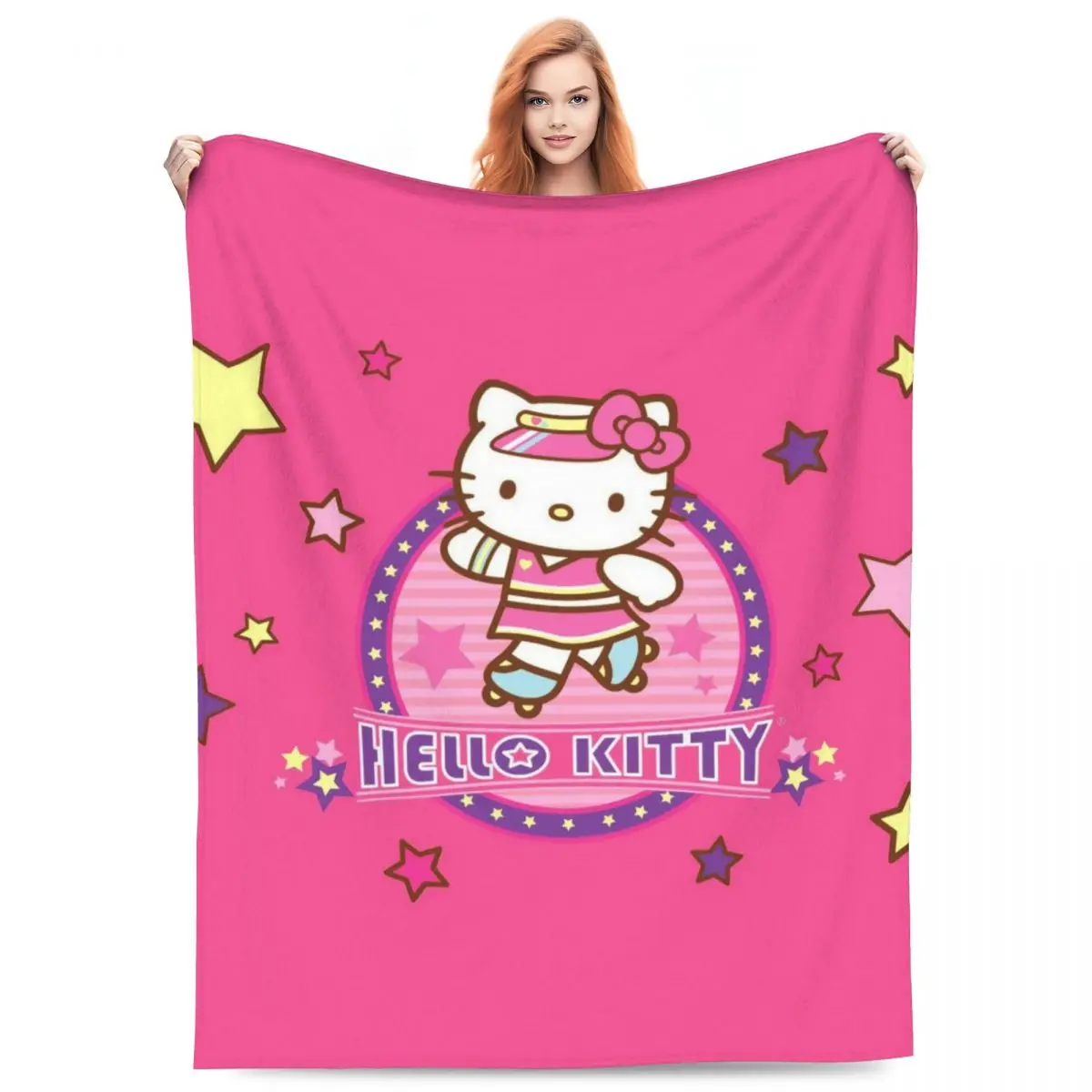 Hello Kitty Sanrio Merch Blanket Anime Blanket Throw Amazing Gifts