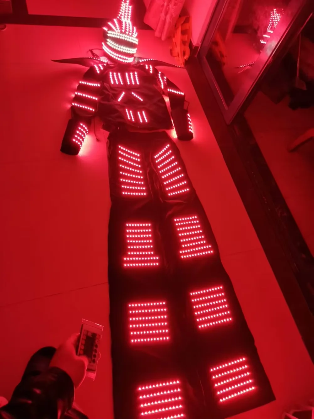 Stilts Walker LED ROBOT SUIT Light UP Stage Performance Club Wear Cosplay Kroyman Dance Costume